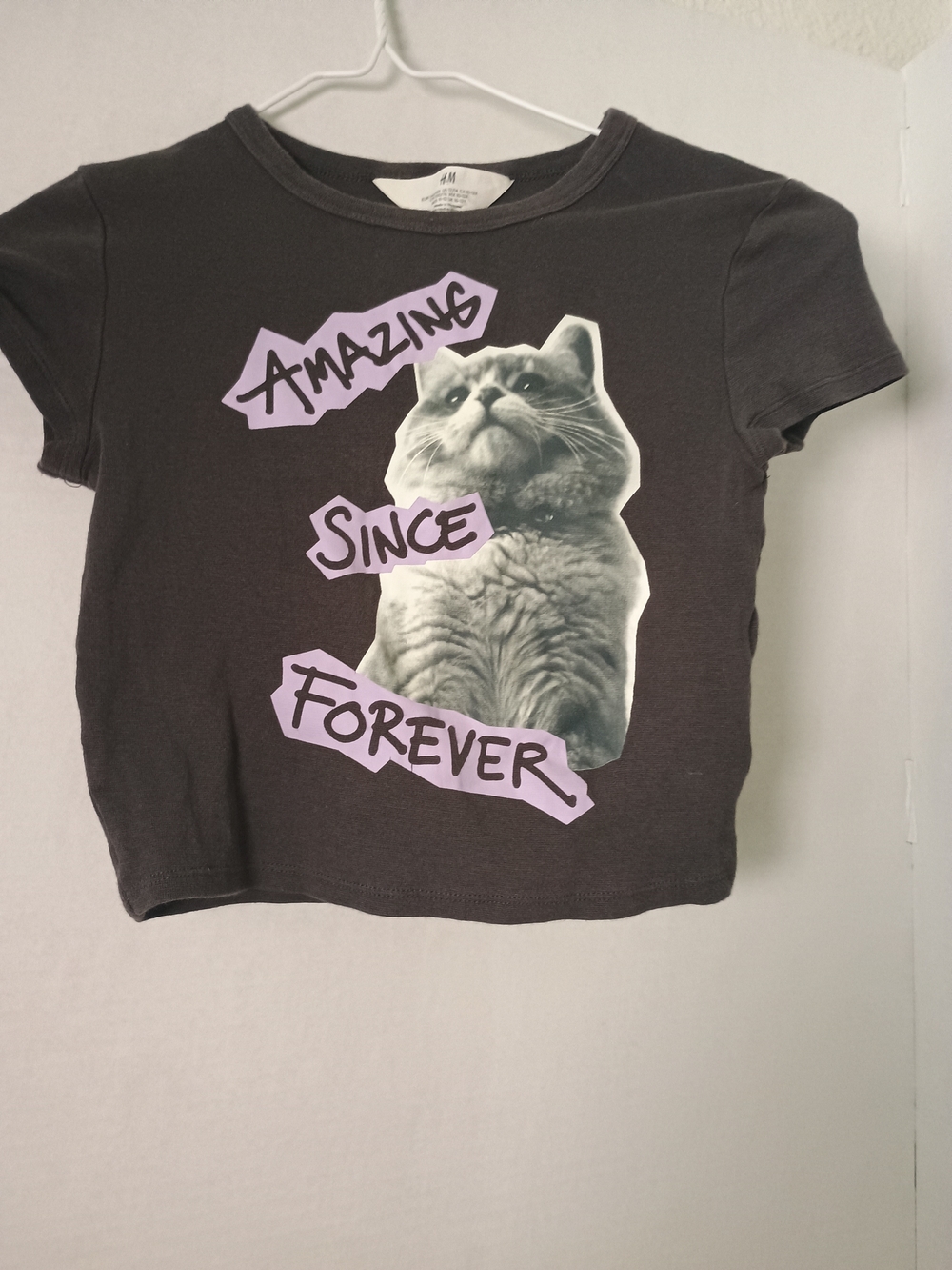 H&M Graphic Cat Short Sleeve Tee Medium